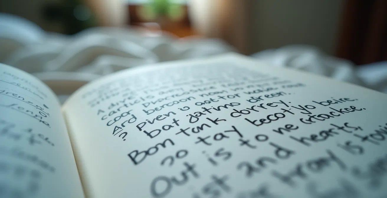 Dettaglio macro di un diario del sonno per la terapia cognitivo-comportamentale dell'insonnia