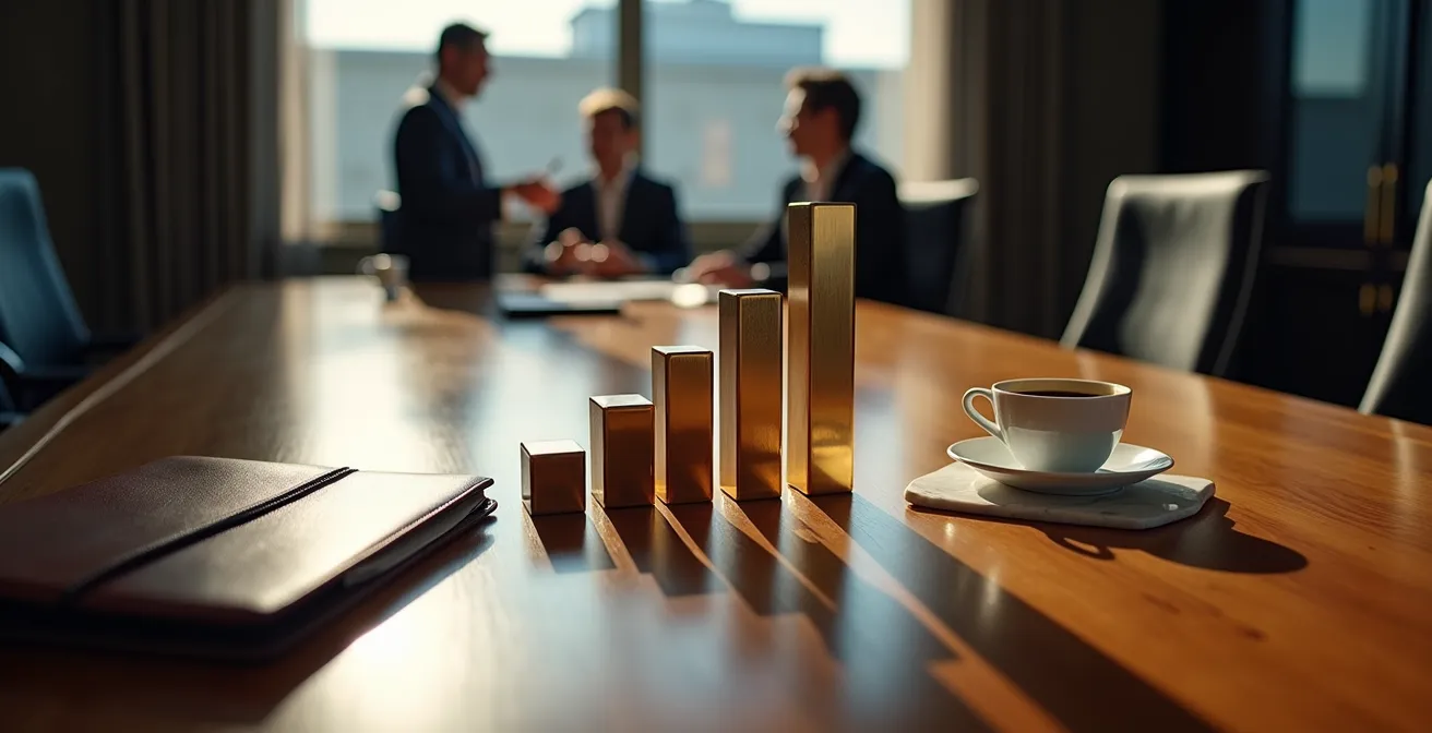 Presentazione professionale con grafico investimento e ritorno per business angels