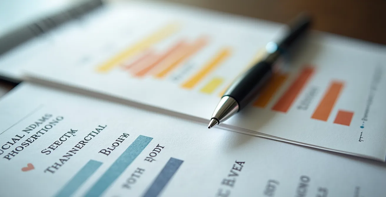 Calendario e documenti finanziari organizzati per il passaggio di conto