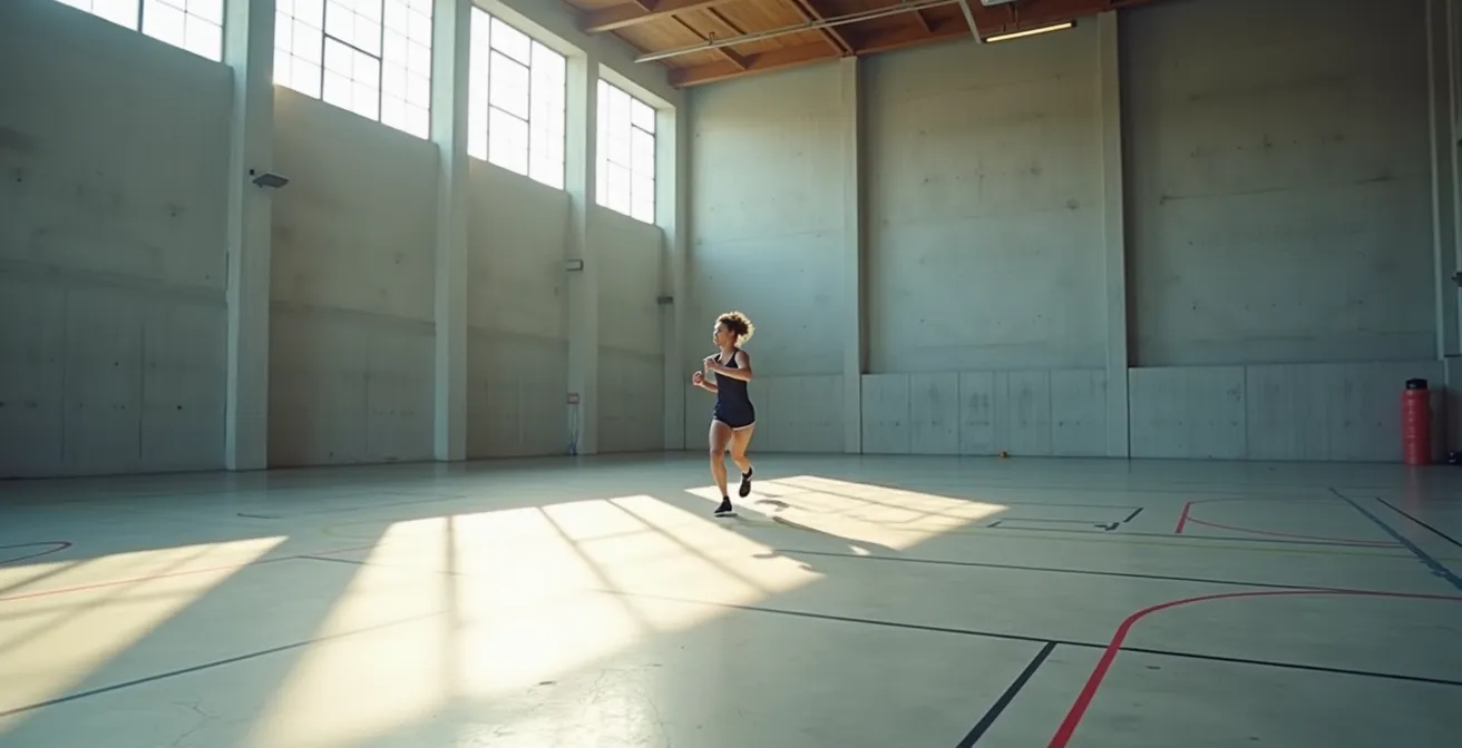 Atleta in stato di flow immerso nel movimento