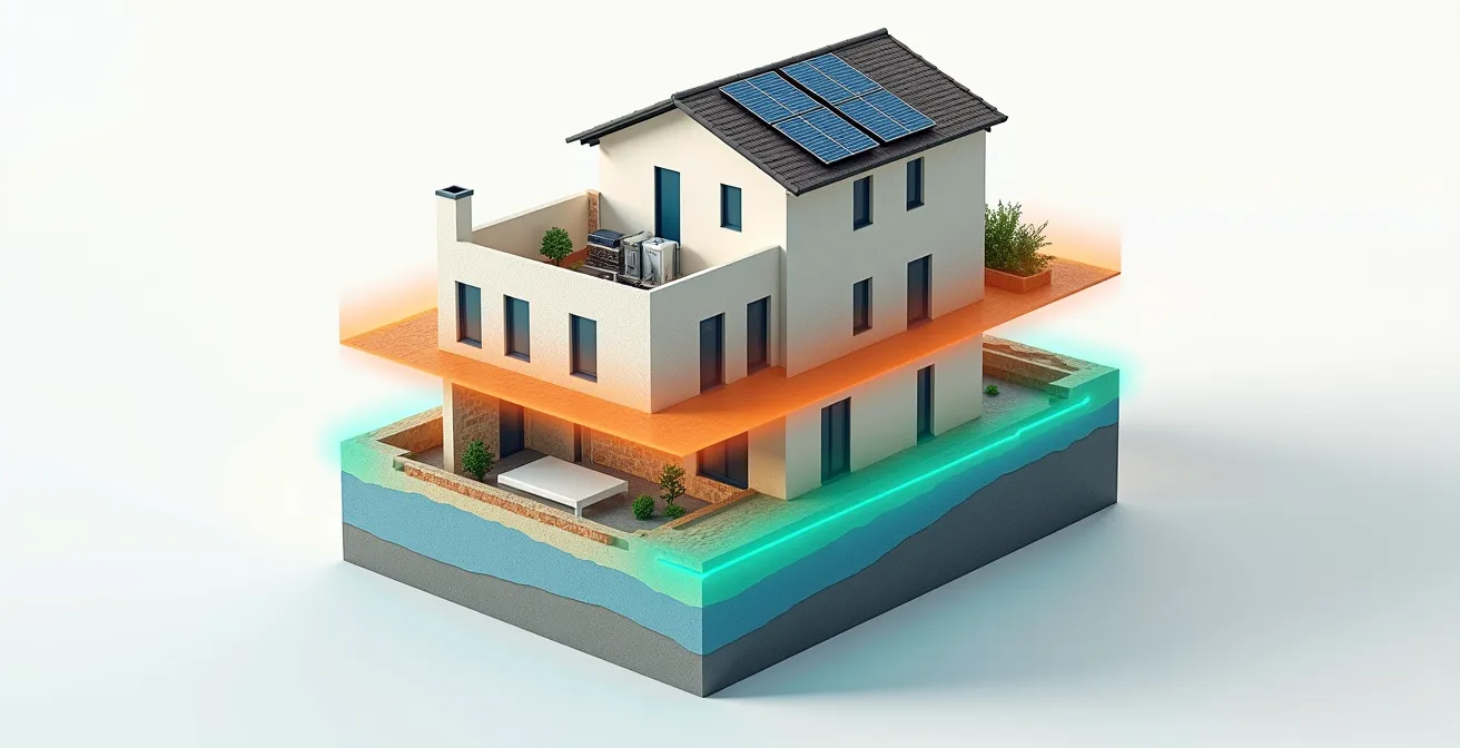 Schema visivo della sequenza ottimale degli interventi di efficientamento energetico, dal cappotto all'impianto